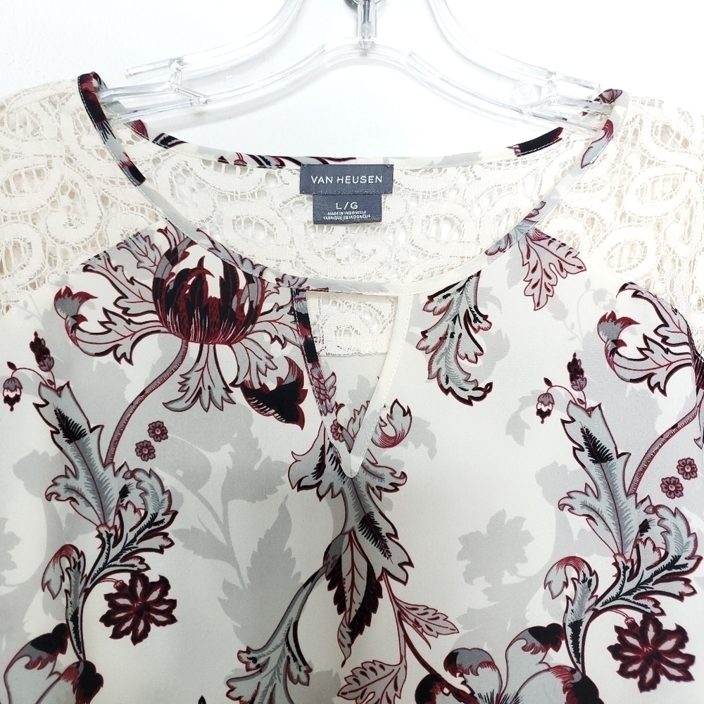 Van Heusen floral blouse large - Picture 3 of 9